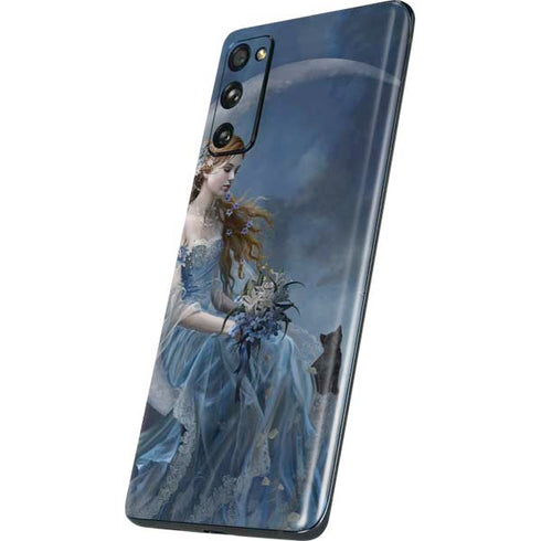 Fairy with Black Cat Sitting on Moon by Nene Thomas Galaxy S20 Fan Edition Skin